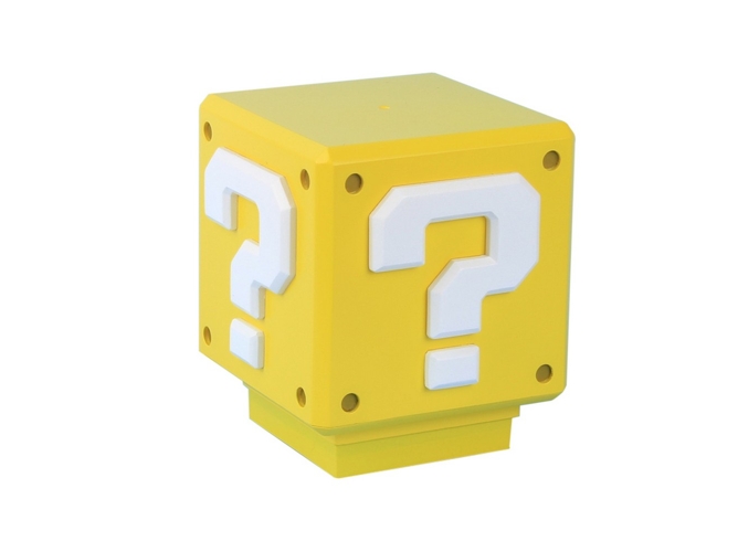 Candeeiro Super Mario 3D Mini Block com Som