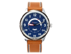 Reloj Hombre Cuero Pu Quartz Impermeable Fecha Semana Dial Redondo Moda Casual