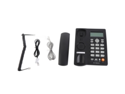 Teléfono Fijo Negro Con Cable, Identificador De Llamadas, Marcación Rápida Y Función De Silencio Para Hoteles.
