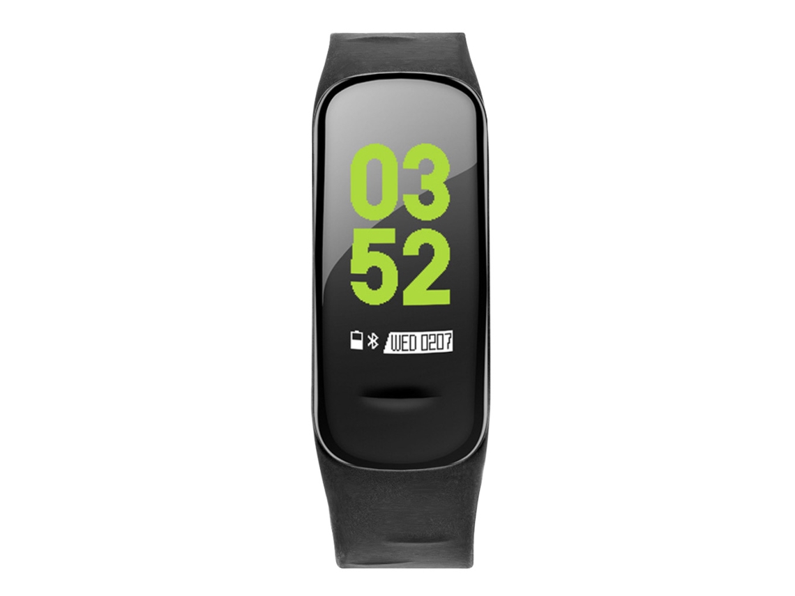 Pulsera Inteligente Monitor De Frecuencia Cardíaca Y Presión Arterial Rastreador De Fitness Impermeable Negro