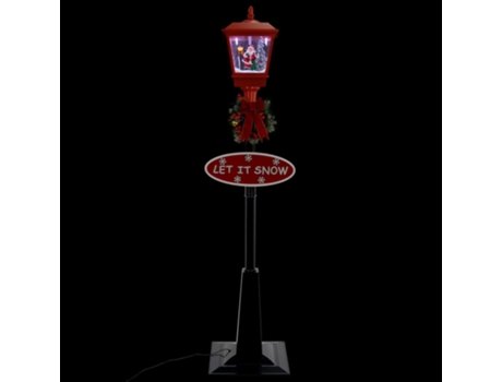 vidaXL Farola de Navidad con Papá Noel y LED 180 cm