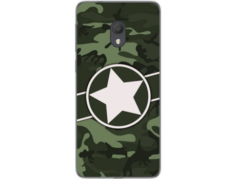 Carcasa Alcatel 1C (2019) TUMUNDOSMARTPHONE Camuflaje 01 Multicolor