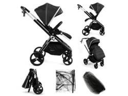 Kidnort Isbjörn Cochecito reversible, negro, hasta 22 kg