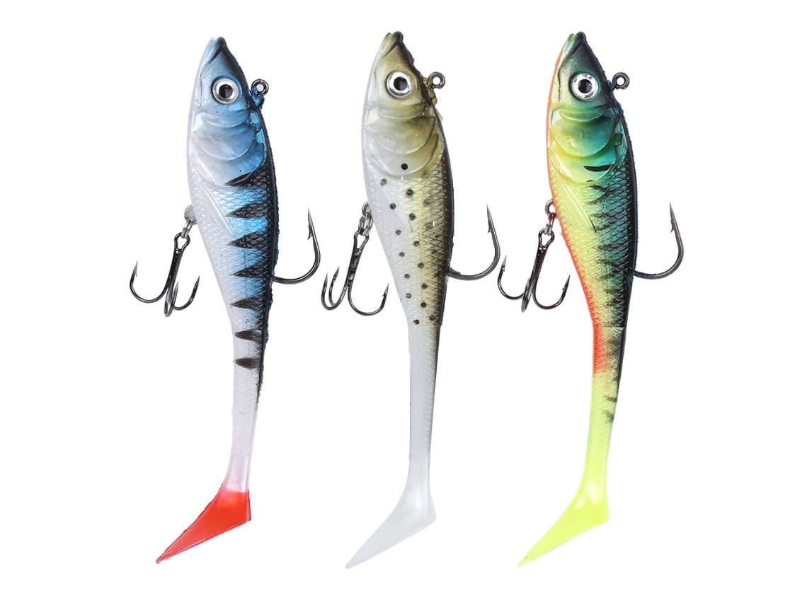 Danu26-señuelo Suave Artificial Coating T Tail Para Pesca En Mar, Atrae Pez Weever, Accesorio De Pesca