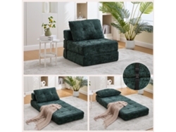 Sofá cama plegable, colchón portátil para el suelo con respaldo.