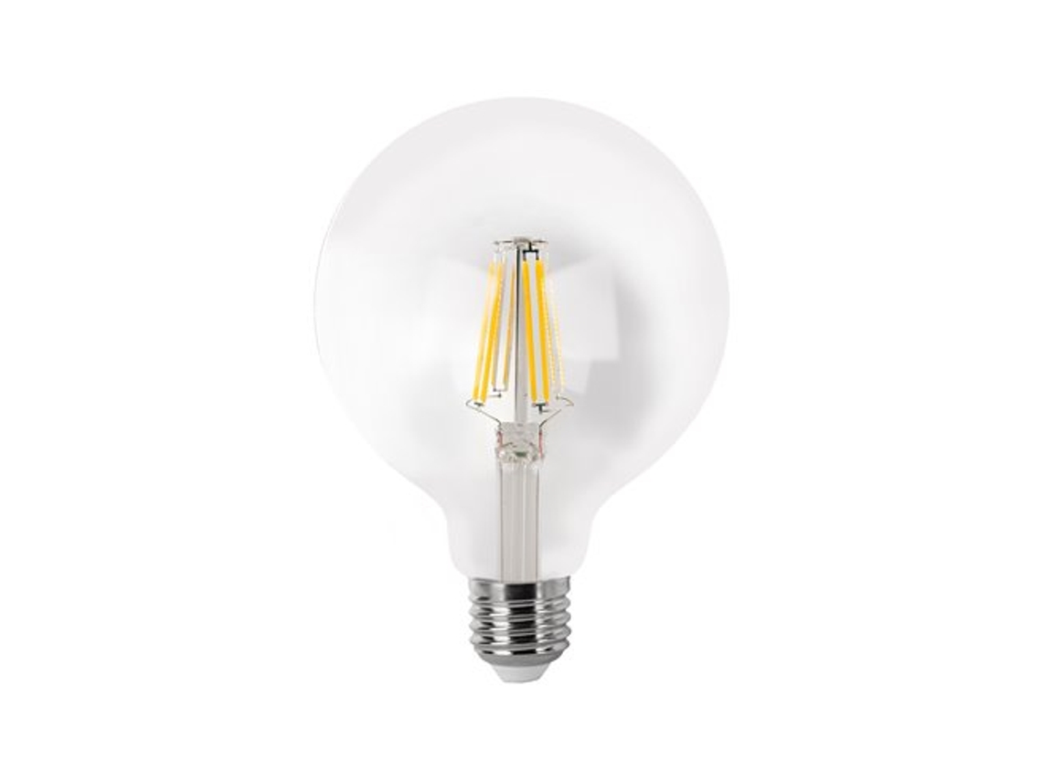 Bombilla LED Globo con Filamento Mate E27 G95 4w Transparente Frío
