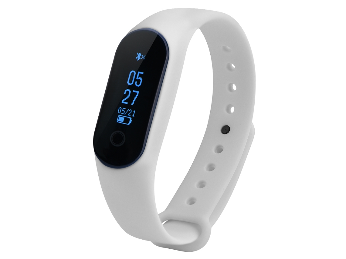 Pulsera inteligente M6s (blanca) EOOCOO (monitorización de frecuencia cardíaca, monitorización del sueño)