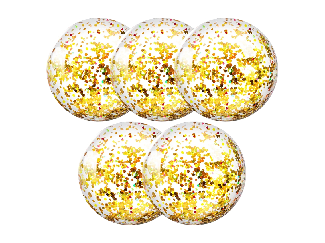 Pelotas de playa gigantes, juguetes de piscina, pelotas gigantes con confeti brillante, pelota inflable transparente para piscina, playa, fiesta de verano