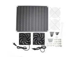Ventilador solar de 15 W, 12 V CC, IPX7, para gallinero, invernadero o mascotas.