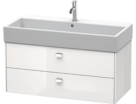Neceser de pared DURAVIT Brioso 98,4 x 45,9 cm 2 cajones con sifón y delantal para lavabo Vero Air 235010