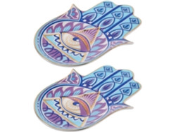 2 Bandejas De Cerámica Para Joyas Con Diseño De Ojo Turco, Elegantes Y Multifuncionales Para Guardar Collares.