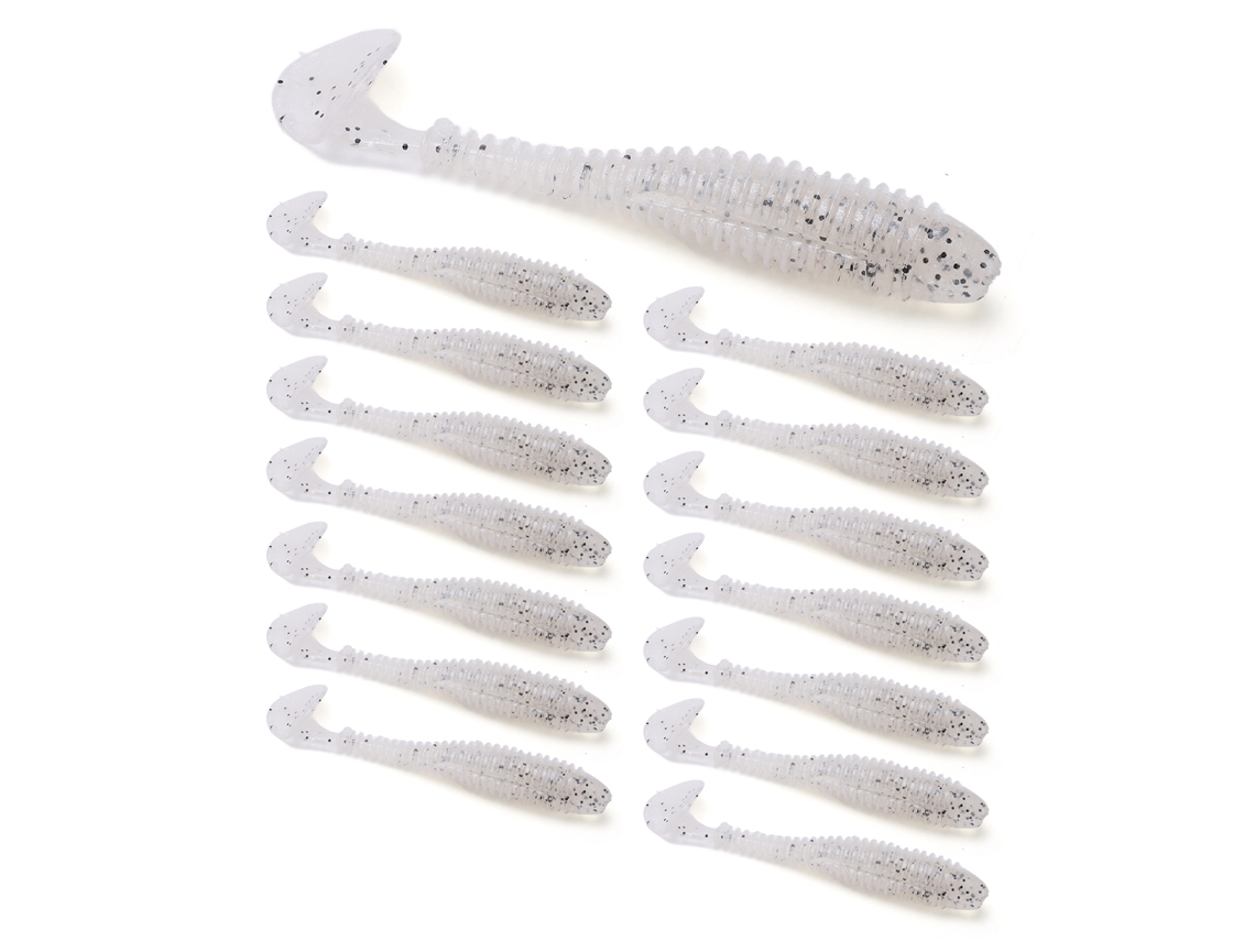15 Señuelos De Silicona Suave Con Cola En T Y Patrón Espiral Para Pesca En El Mar, Tipo B