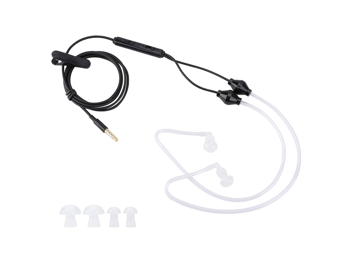 Auriculares Con Micrófono, Antirradiación, Tubo Acústico De 3,5 Mm, Portátiles Para Teléfonos Móviles, Color Negro.