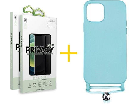 Carcasa + 2 Protectores de Pantalla para iPhone 12 SKYHE Verde Agua