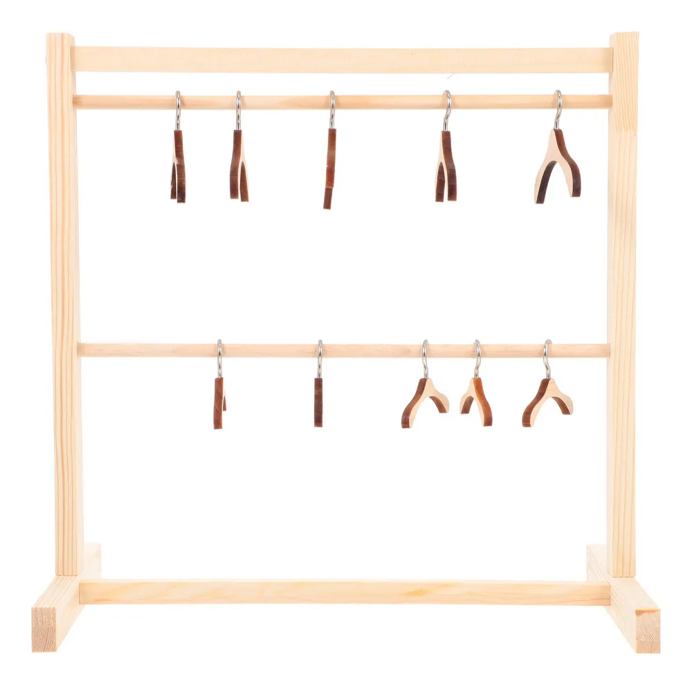 Nuevo juego de 1 estante de madera para muñecas Cvayotoy
