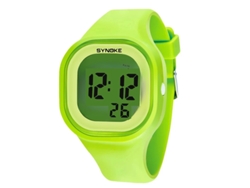 Reloj digital para mujer, de silicona resistente al agua, multifuncional con alarma. MDUG (verde)