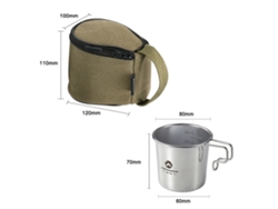 4 Vasos Sierra De Acero Inoxidable De 210 Ml Con Bolsa De Almacenamiento Para Camping, Senderismo Y Picnics.