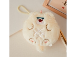 Bolsa Redonda de Pelúcia em Formato de Cachorro, Chaveiro e Porta moedas, Fofa e Adorável CHABERLU