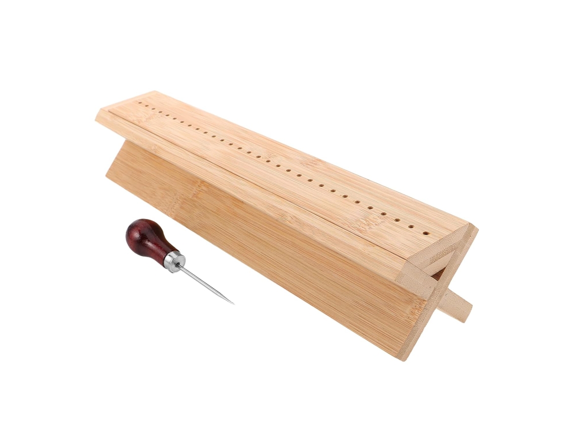 Kit Portátil De Encuadernación De Madera (1 Pieza), Herramienta Manual Para Perforar Papel Y Documentos.