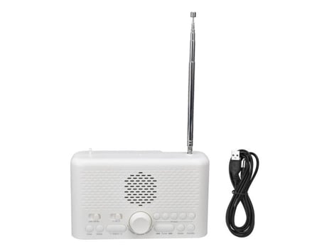 HURRISE Radio Reloj LED Despertador Radio FM U Disk Multifuncional LED Despertador Altavoz para Viajes en Casa