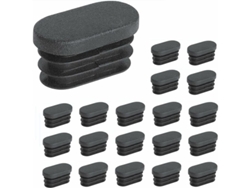 Tampas Plásticas Para Pernas De Móveis Tampas Ovais Para Pernas De Cadeiras Tampas Para Tubos De Móveis Trampolim Armário Cadeira 20 Peças (15x30 Mm)