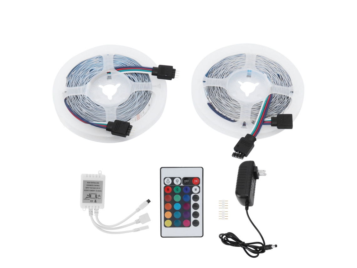 Tira de luces LED RGB flexible regulable de 10 m y 600 W (modelo 2026) para decoración del hogar y fiestas.