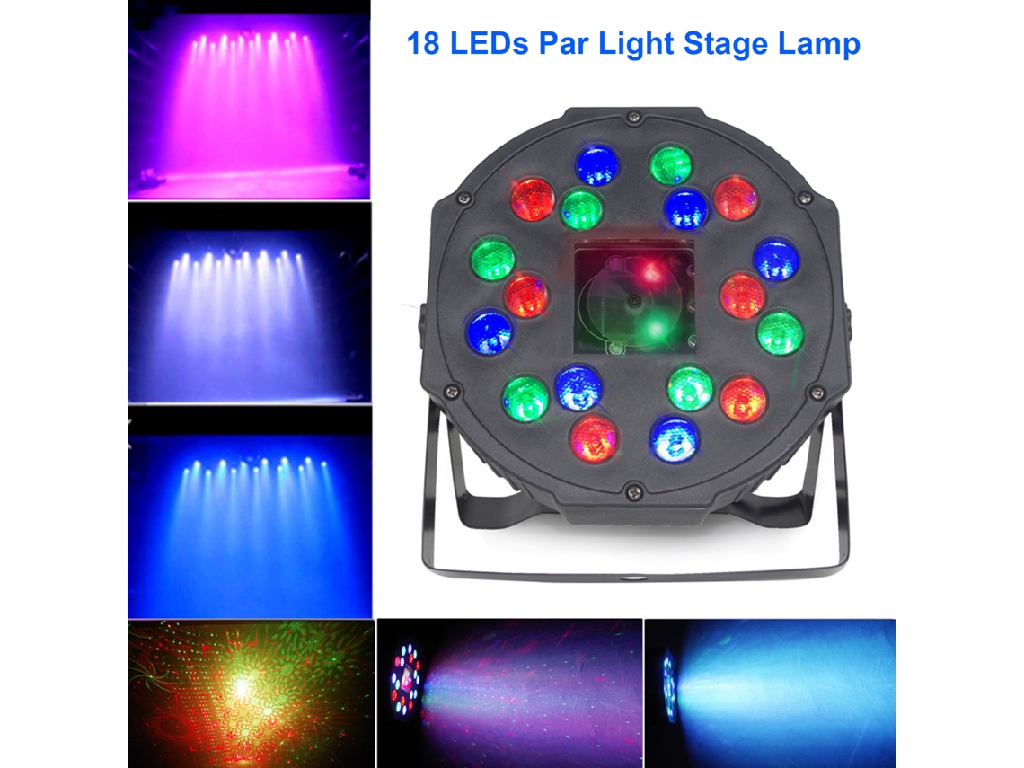 Bj-lâmpada De Cena Par Com 18 Leds, Modos Dmx512/ativada Por Som/estrobo Para Discoteca, Festa, Natal E Shows Dj