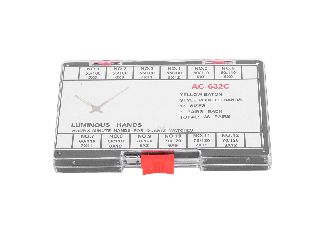 Agujas Luminosas Para Horas Y Minutos (accesorio Para El Mecanismo Del Reloj Ac-632c)