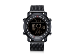 Reloj Electrónico De Cuarzo Para Hombre Con Brazalete De Acero, Resistente Al Agua Hasta 3 Atm, A La Moda.