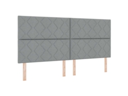 Maison Exclusive - Cabecero Gris Claro 200 Cm Tela
