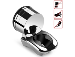 Soporte para cabezal de ducha, altura ajustable con ventosa, plástico ABS cromado pulido para baño y hotel.