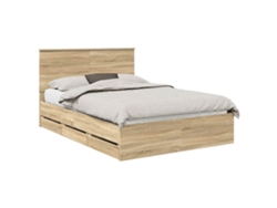 Maison Exclusive - Estructura De Cama Roble Sonoma 150 X 200 Cm Madera Ingenieril