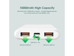 Batería Portátil (pd3.0 Qc3.0 Carga Rápida De 20w Capacidad De 10000mah)