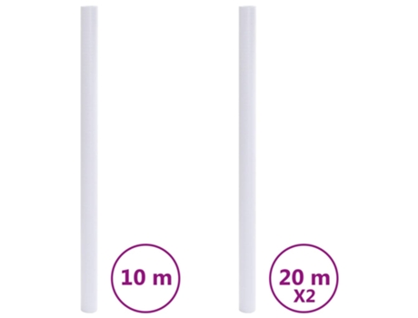 Lámina de ventana esmerilada VIDAXL PVC blanco