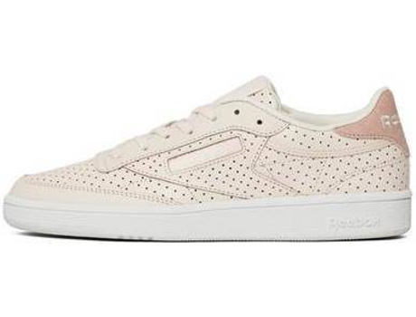 Zapatillas REEBOK Club C Popped Perf Cuero natural Mujer (35.5 - Blanco, Rosa)