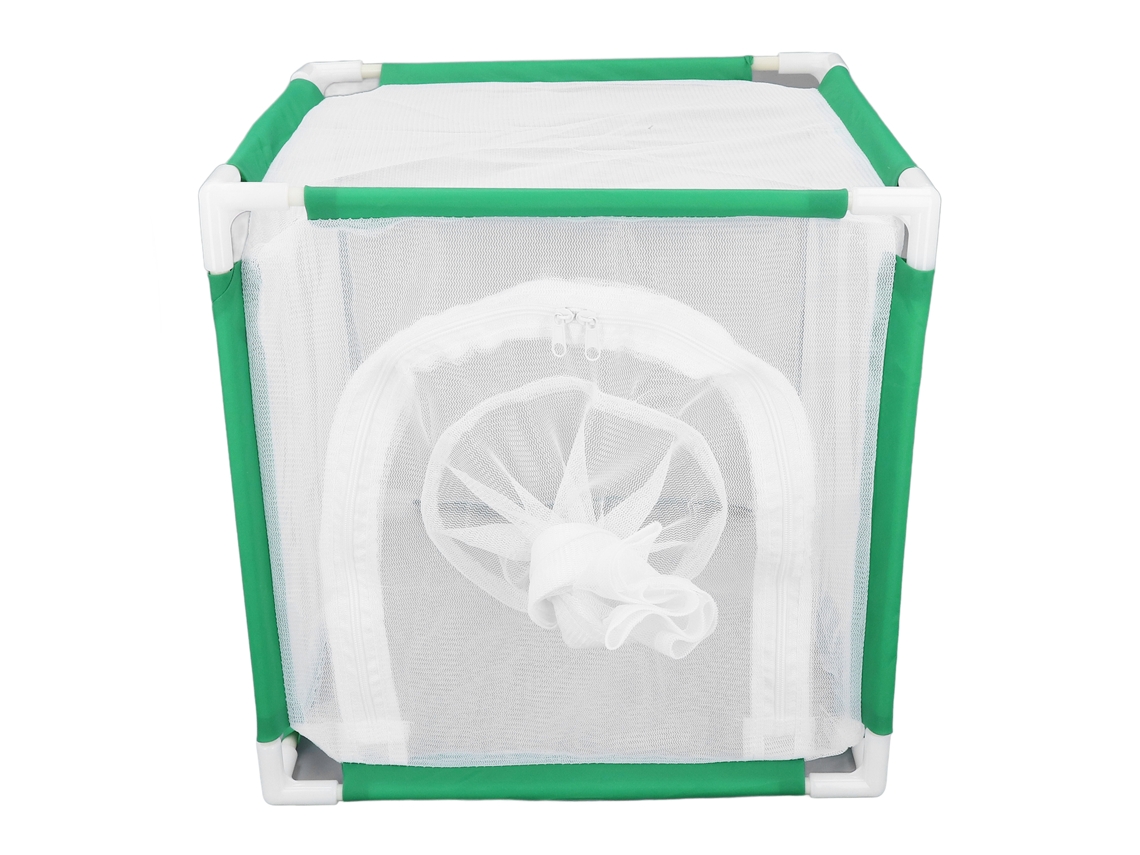 Jaula portátil para mariposas con puerta de manga