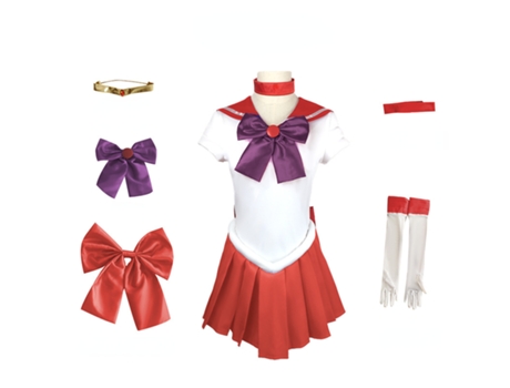 Disfraz de cosplay de Sailor Moon, disfraz de juego de rol, conjunto completo para niños (130)