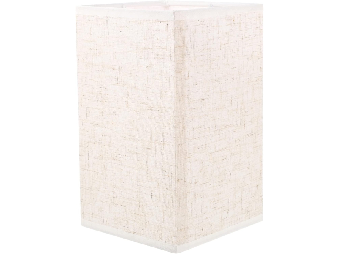 Casquillo rectangular beige E27 para lámparas de mesa y bombillas pequeñas, diseñado para su uso en salas de estar y SFUSHO.