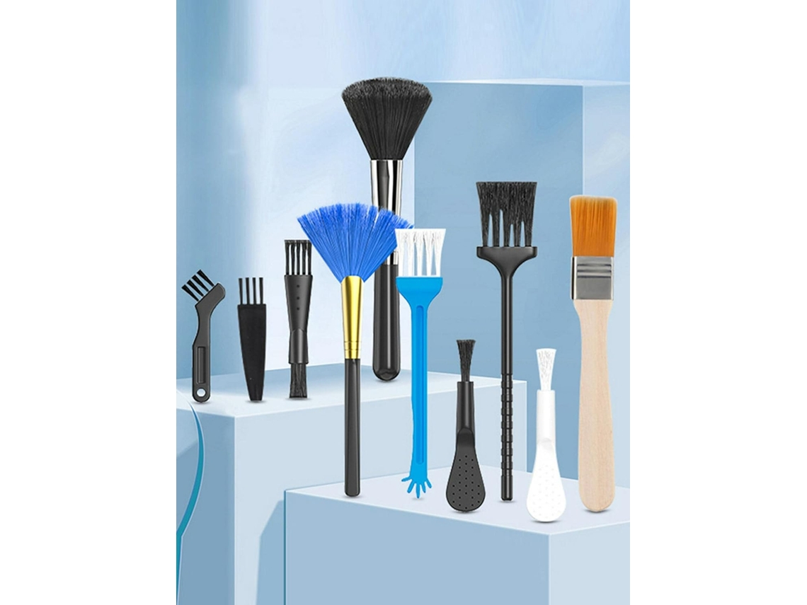 Kit de limpieza de teclado de 10 piezas, pequeños cepillos de nailon antiestáticos, chrui