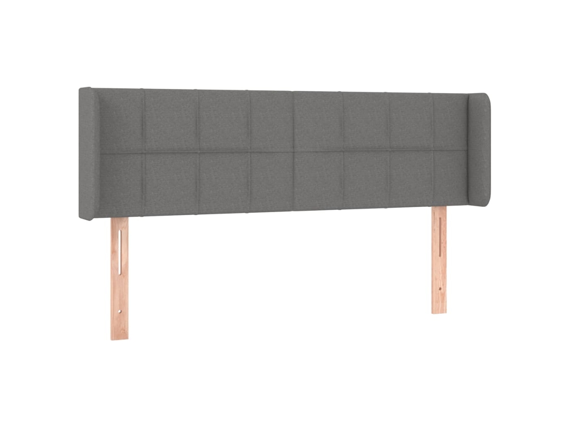Cabecero con solapas, tela gris oscuro, MAISON EXCLUSIVE (147x16x78 cm)