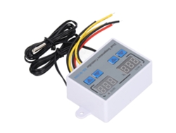 Controlador De Temperatura Y Humedad De Doble Pantalla Termostato De Calefacción Y Enfriamiento Con Sensor Ntc 10k 12v