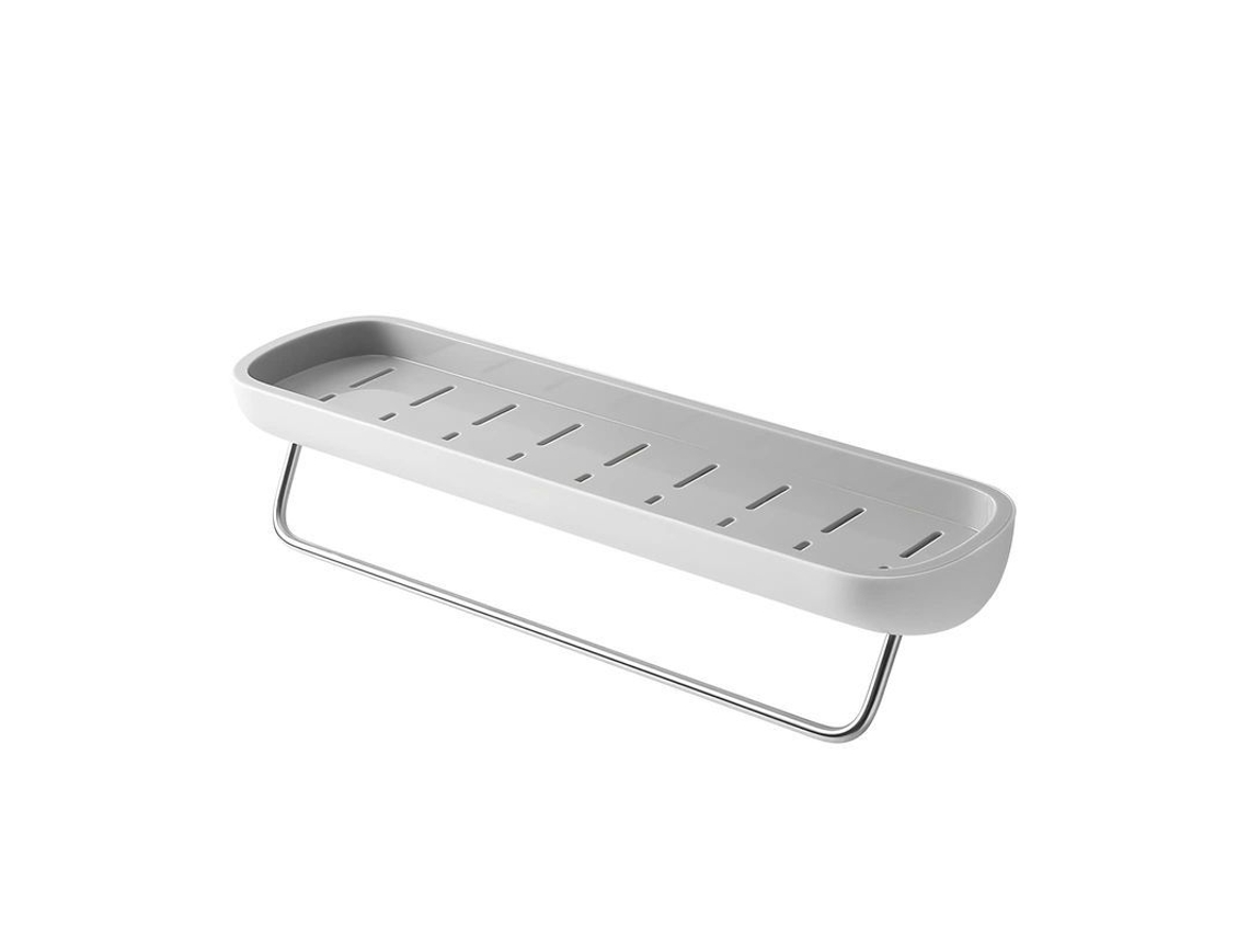 Estantes flotantes Linjou 2026 para baño, organizador de pared, no requiere perforación, resistente, soporta hasta 6,8 kg (gris clásico).