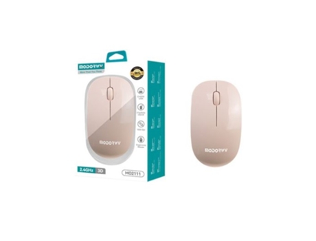 Ratón inalámbrico para ordenador, inalámbrico, USB 2,4 GHz, 1600 DPI, MODORWY MO2111 ROSA