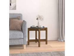 Mesa De Centro De Madera Maciza De Pino Marrón Miel Ø52,5x45 Cm