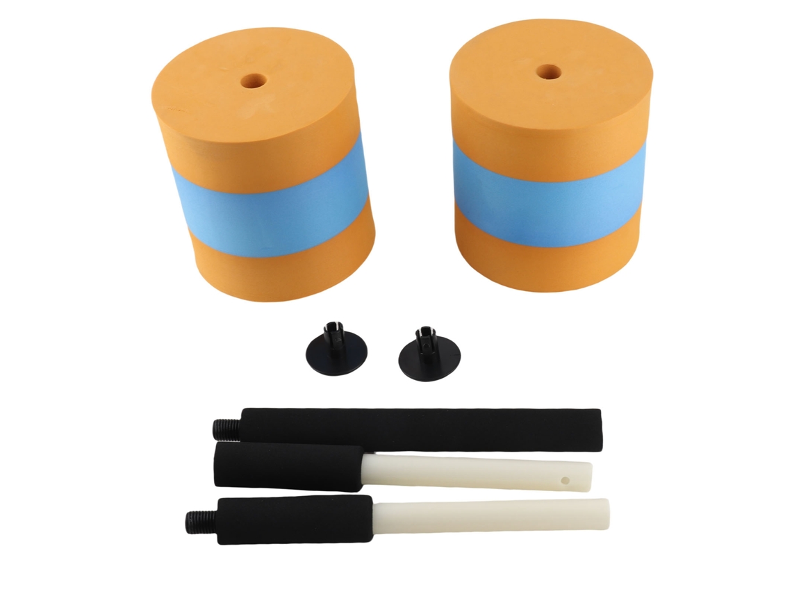 Halteres Eva Flutuantes com Peso Aquático, Antiderrapantes e Removíveis para Exercícios Aeróbicos, Laranja e Azul