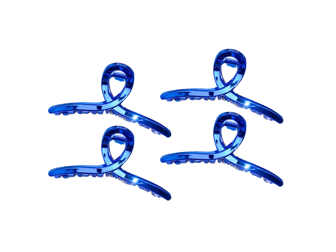 4 piezas de accesorios para el cabello, 11 cm, pinza para el cabello con diseño de tiburón de metal y plástico simple y grande
