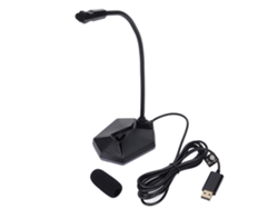 Microfone Usb Omnidirecional Condensador Taidu Tsp201 Para Pc Laptop Desktop Gamer Com Luzes Rgb Preto