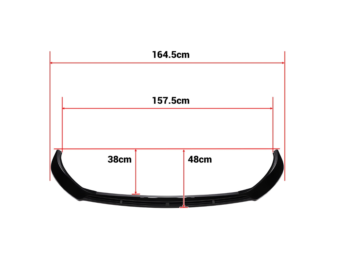 Kit De Carrocería De Parachoques Delantero, Difusor Inferior Y Alerón Divisor En Negro Brillante Para Seat Ibiza Mk5 Standard/fr 2018-2024+
