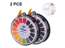 2 rollos de tiras de prueba de PH, indicador de ácido alcalino, rollo de papel de prueba para agua, orina, Saliva, suelo, tornasol, herramienta de medición de prueba precisa