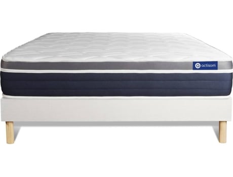 Conjunto de Somier Blanco + Colchón ACTISOM Actimemo Confort (150x195 cm - Espuma Viscoelástica)
